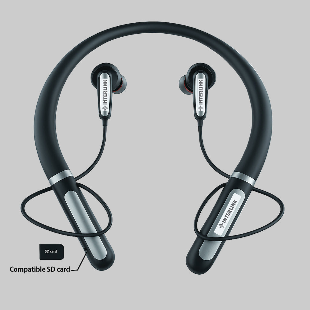 Sports Neckband – Wireless Bluetooth Neckband with Sweat-Resistant Design,Built-in Mic & Long Battery Life