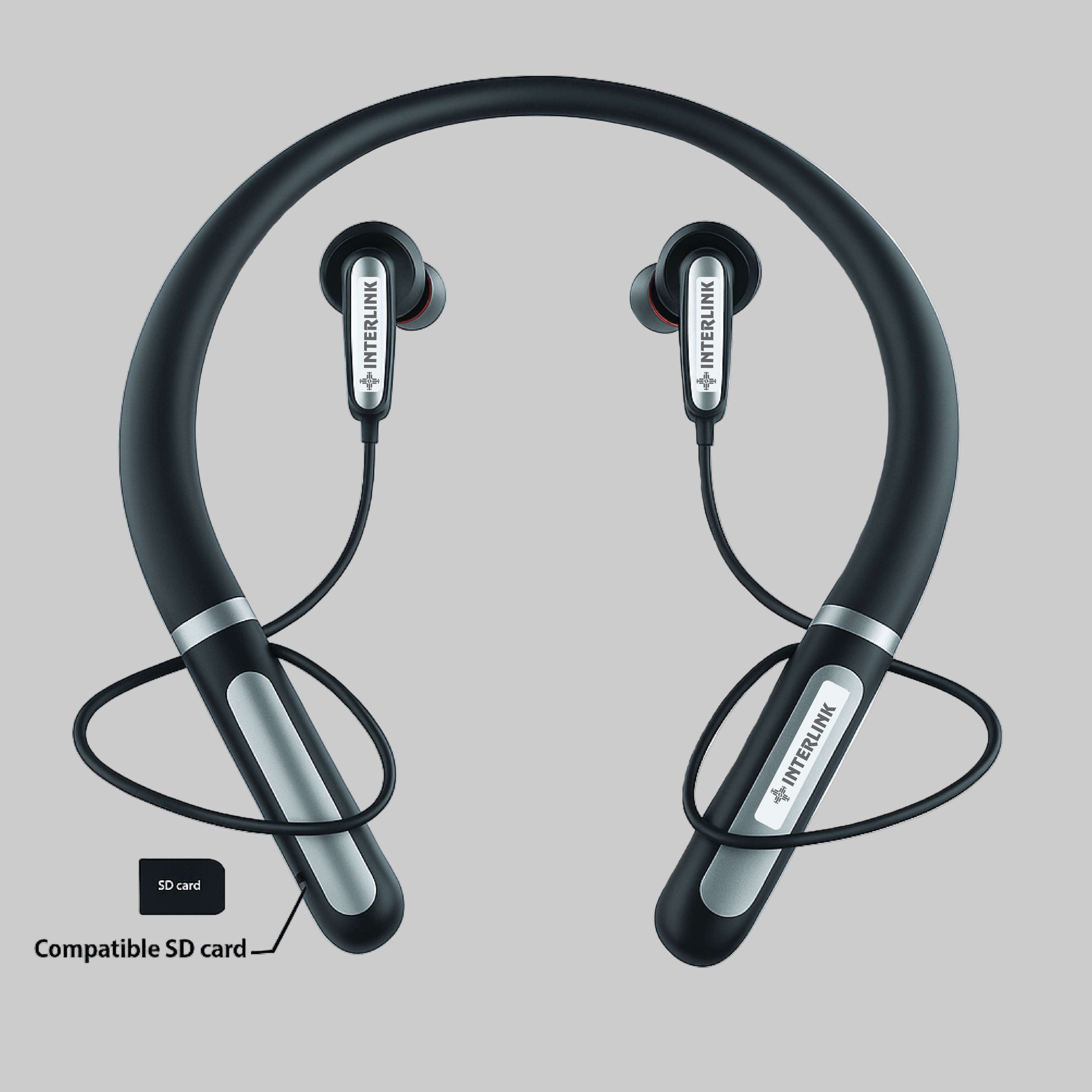 Sports Neckband – Wireless Bluetooth Neckband with Sweat-Resistant Design,Built-in Mic & Long Battery Life