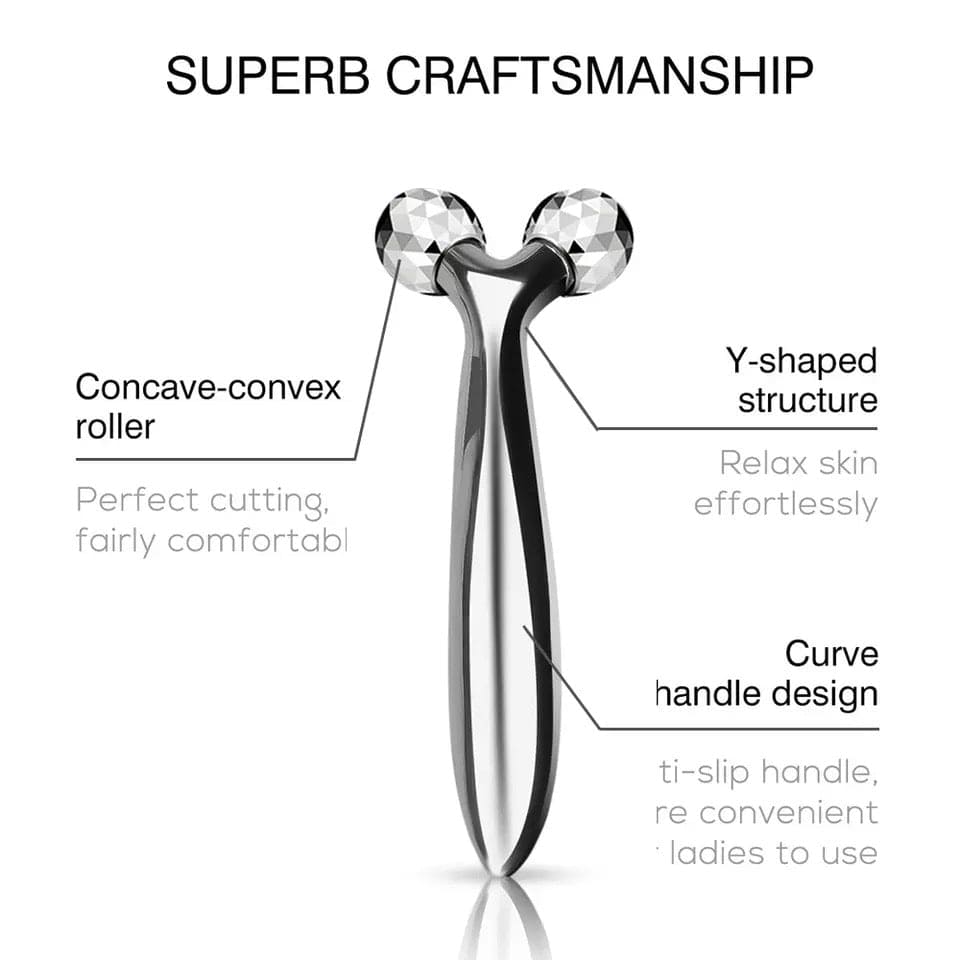 3D Diamond Cut Face And Body Slimming Roller With Facial Band, 360 Rotate Thin Face Body Shaping Relaxation Lifting Wrinkle Remover, 3D Roller Massager